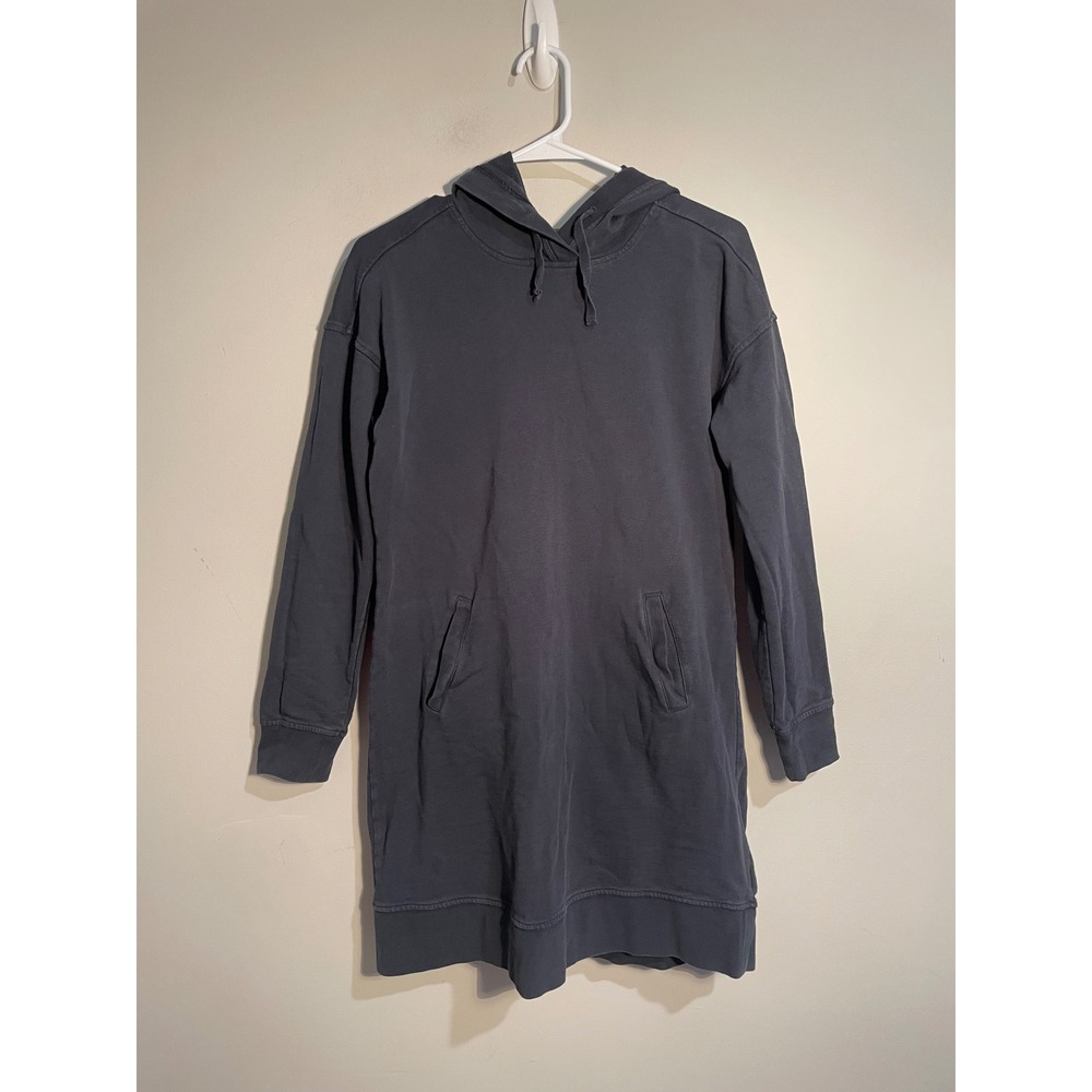Toad&Co Follow Through Hooded Dress Gray Blue Size‎ Medium Outdoor Granola Girl